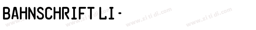 Bahnschrift li字体转换